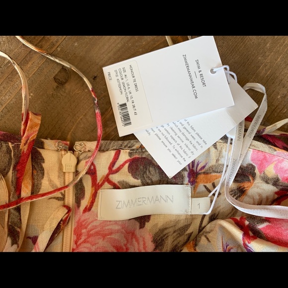 🔥Zimmermann “Honor Tie” Dress BNWT size 1/US4 - Picture 6 of 12
